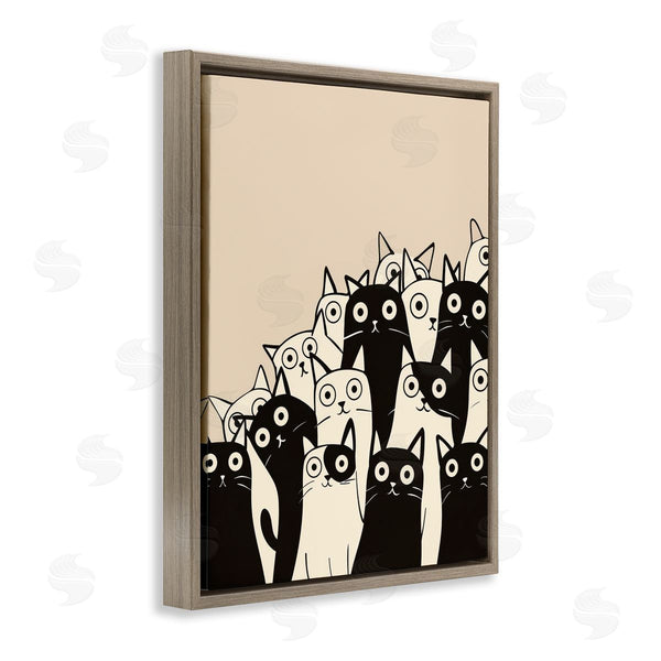 Stupell Industries Arlington Prints | Fun Modern Black & White Cats Wall Art