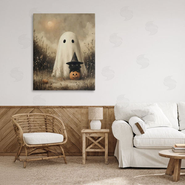 Stupell Industries Arlington Prints | Ghost With Black Kitten Wall Art