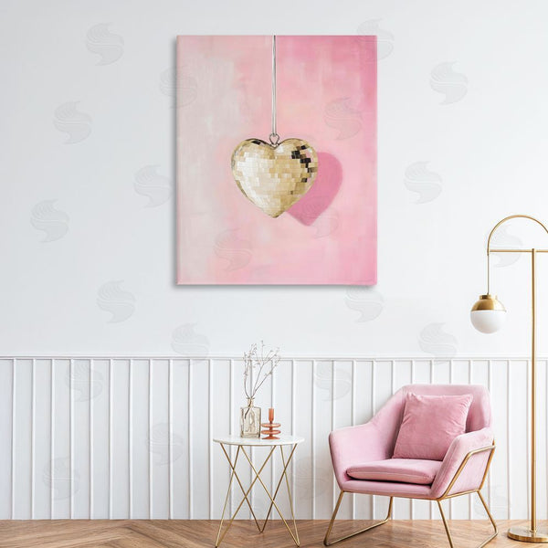 Stupell Industries Arlington Prints | Gold Disco Heart Necklace