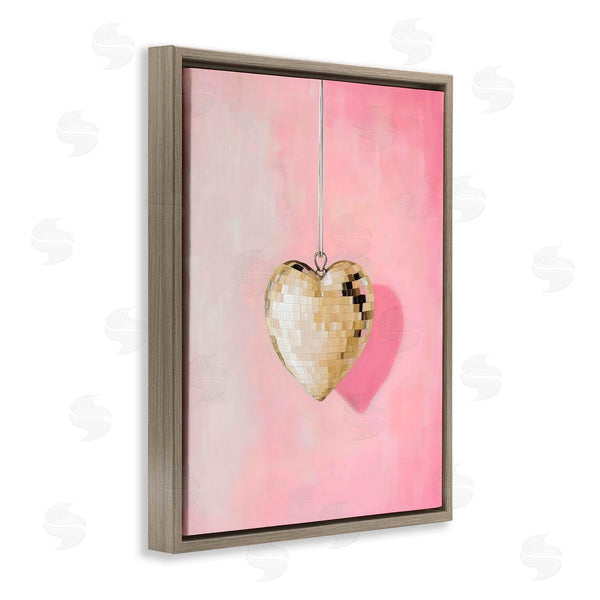 Stupell Industries Arlington Prints | Gold Disco Heart Necklace