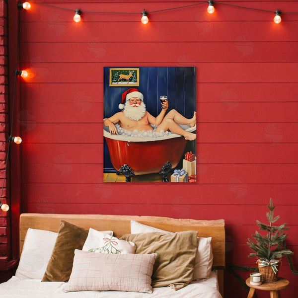 Stupell Industries Arlington Prints | Joyful Bathtub Santa Wall Art