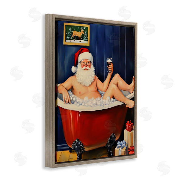 Stupell Industries Arlington Prints | Joyful Bathtub Santa Wall Art