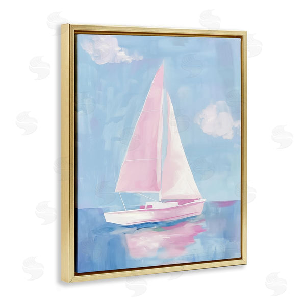 Stupell Industries Arlington Prints | Muted Pink Sailboat