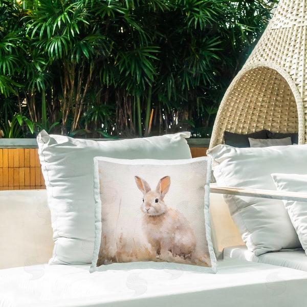 Stupell Industries Arlington Prints | Neutral Gazing Bunny Printed Throw Pillow