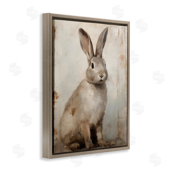 Stupell Industries Arlington Prints | Neutral Rabbit Portrait