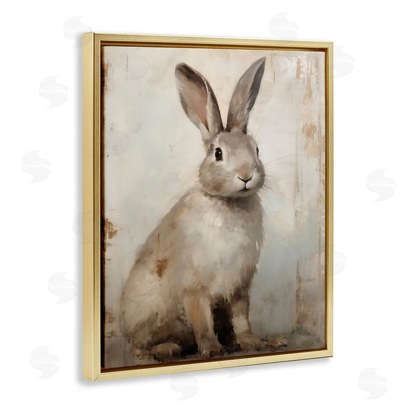 Stupell Industries Arlington Prints | Neutral Rabbit Portrait