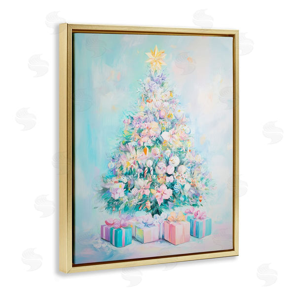 Stupell Industries Arlington Prints | Pastel Christmas Tree On Blue