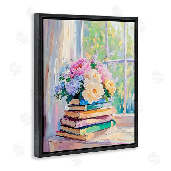 Stupell Industries Arlington Prints | Pastel Floral Book Stack