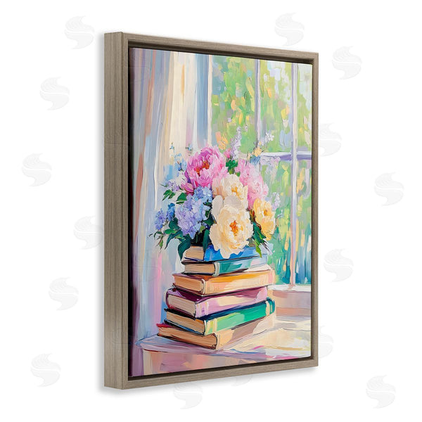 Stupell Industries Arlington Prints | Pastel Floral Book Stack