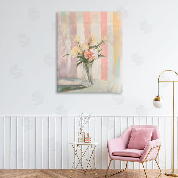 Stupell Industries Arlington Prints | Pastel Flower Arrangement Stripes
