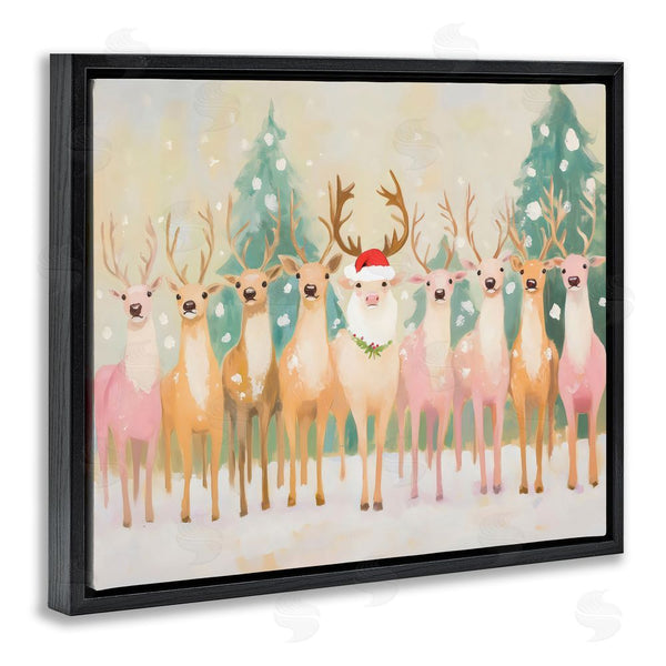 Stupell Industries Arlington Prints | Pastel Santa's Reindeer Wall Art