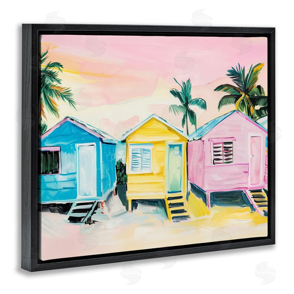 Stupell Industries Arlington Prints | Pastel Tropical Beach Cabins