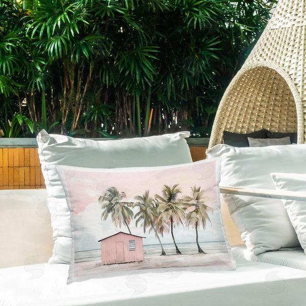 Stupell Industries Arlington Prints | Pink Beach Hut & Palms