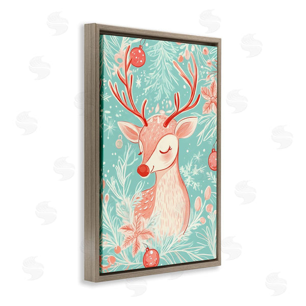 Stupell Industries Arlington Prints | Pink & Blue Vintage Reindeer