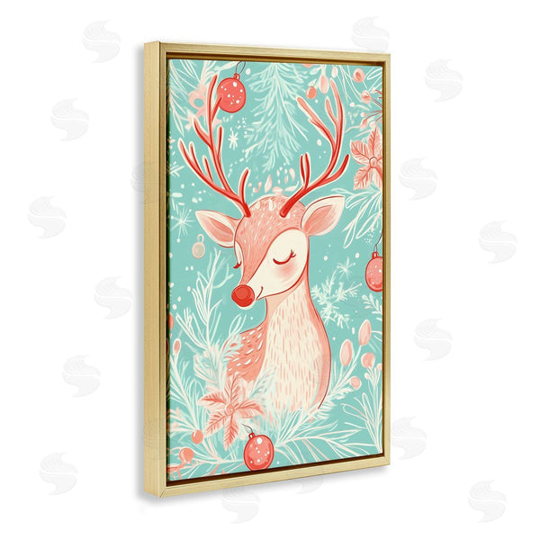 Stupell Industries Arlington Prints | Pink & Blue Vintage Reindeer
