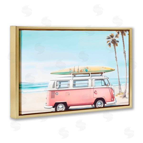 Stupell Industries Arlington Prints | Pink Bus On Tropical Shores