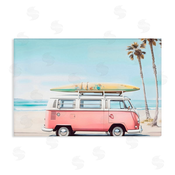 stupell industries Arlington Prints | Pink Bus on Tropical Shores