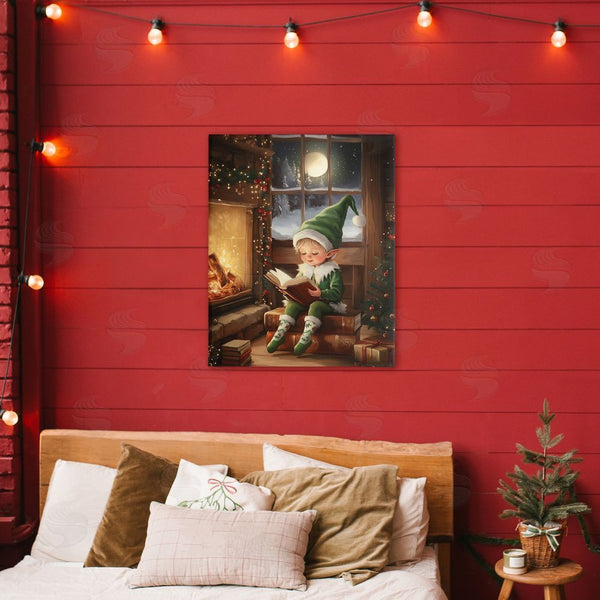 Stupell Industries Arlington Prints | Reading Elf By Fireplace Wall Art