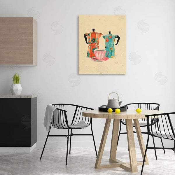 Stupell Industries Arlington Prints | Retro Morning Moka Pots