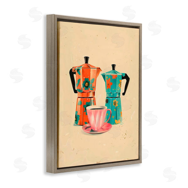 Stupell Industries Arlington Prints | Retro Morning Moka Pots