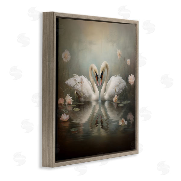 Stupell Industries Arlington Prints | Romantic Swans In Floral Pond