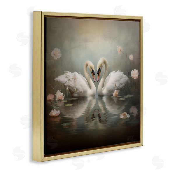 Stupell Industries Arlington Prints | Romantic Swans In Floral Pond