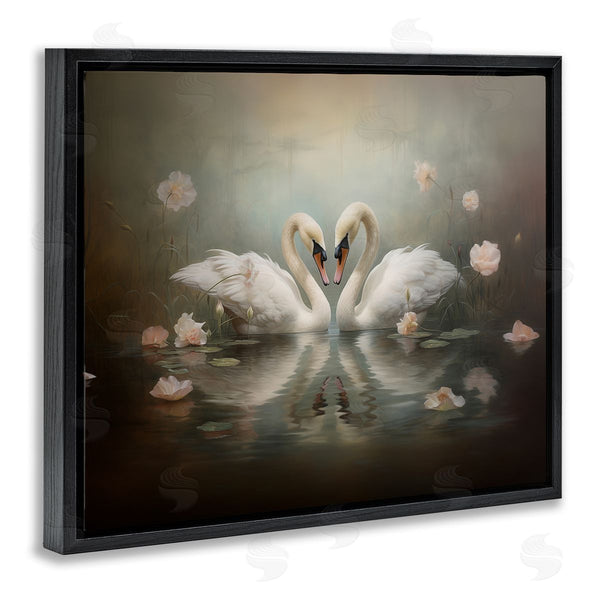 Stupell Industries Arlington Prints | Romantic Swans Reflection