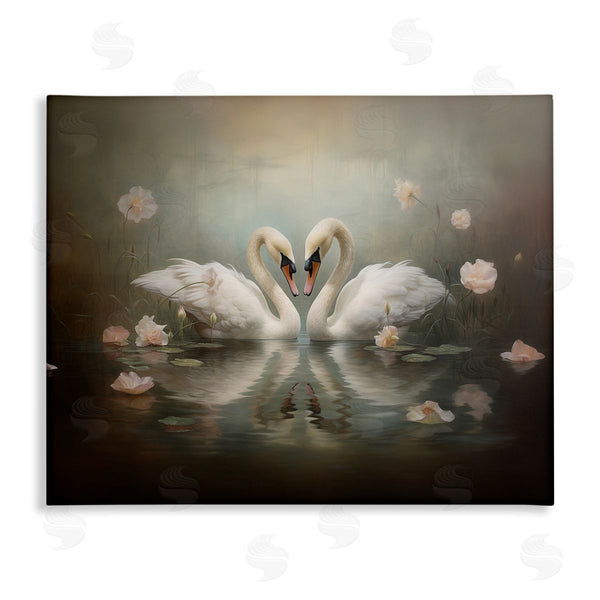 stupell industries Arlington Prints | Romantic Swans Reflection