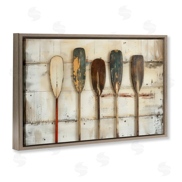Stupell Industries Arlington Prints | Rustic Oar Lineup