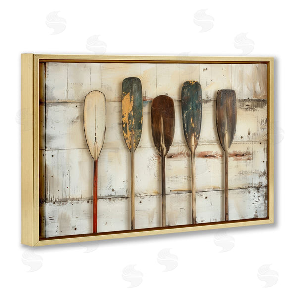 Stupell Industries Arlington Prints | Rustic Oar Lineup