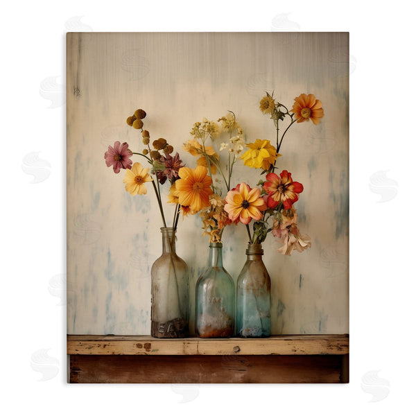 stupell industries Arlington Prints | Rustic Spring Flowers Shelf