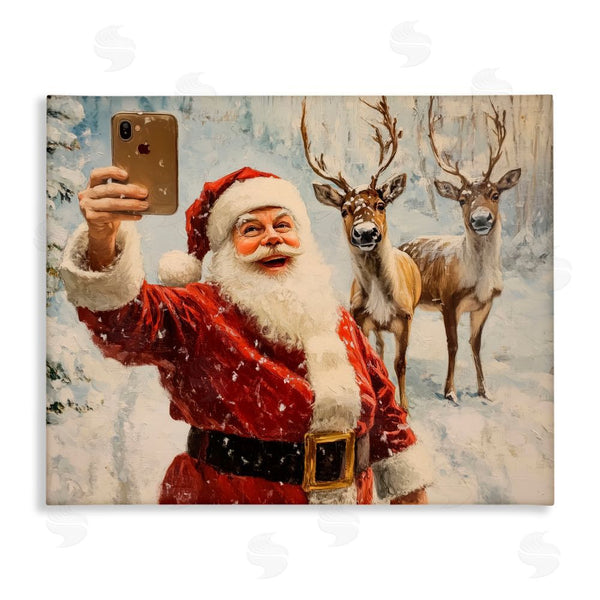 stupell industries Arlington Prints | Santa Selfie with Reindeer Wall Art