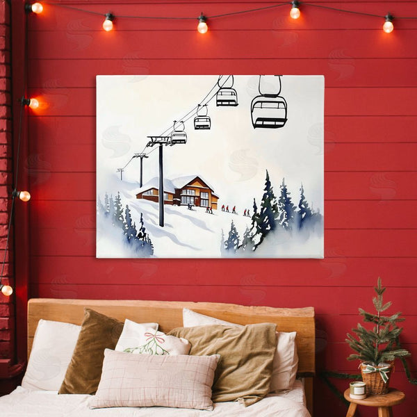 Stupell Industries Arlington Prints | Ski Lodge Lift Scenery Wall Art