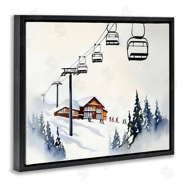 Stupell Industries Arlington Prints | Ski Lodge Lift Scenery Wall Art