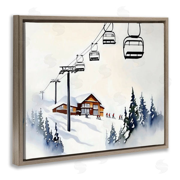 Stupell Industries Arlington Prints | Ski Lodge Lift Scenery Wall Art