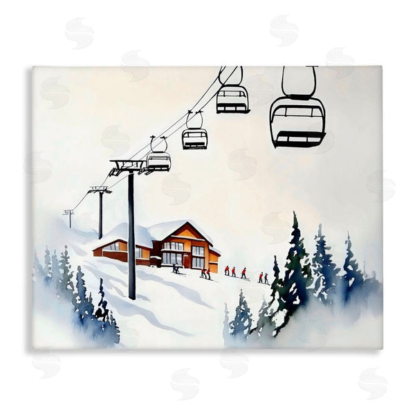 stupell industries Arlington Prints | Ski Lodge Lift Scenery Wall Art