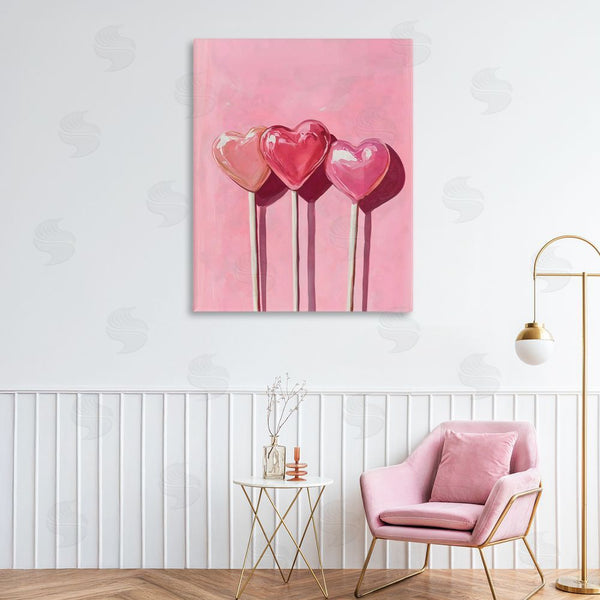 Stupell Industries Arlington Prints | Three Lollipops On Pink