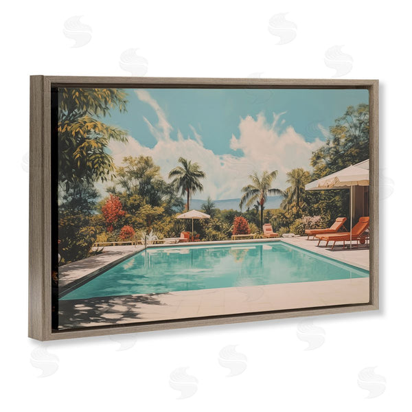 Stupell Industries Arlington Prints | Tropical Villa Swimming Pool