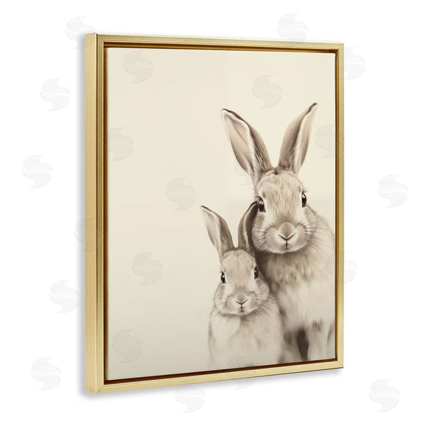 Stupell Industries Arlington Prints | Two Bunnies Sketch Portrait