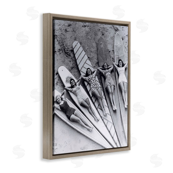 Stupell Industries Arlington Prints | Vintage Women On Surfboards Wall Art