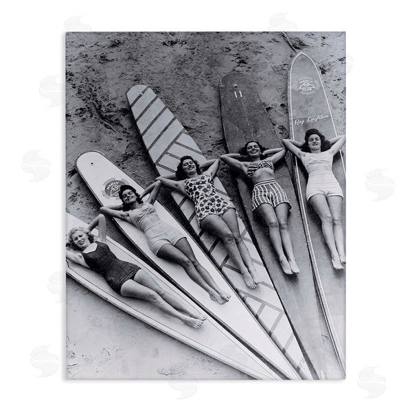stupell industries Arlington Prints | Vintage Women on Surfboards Wall Art