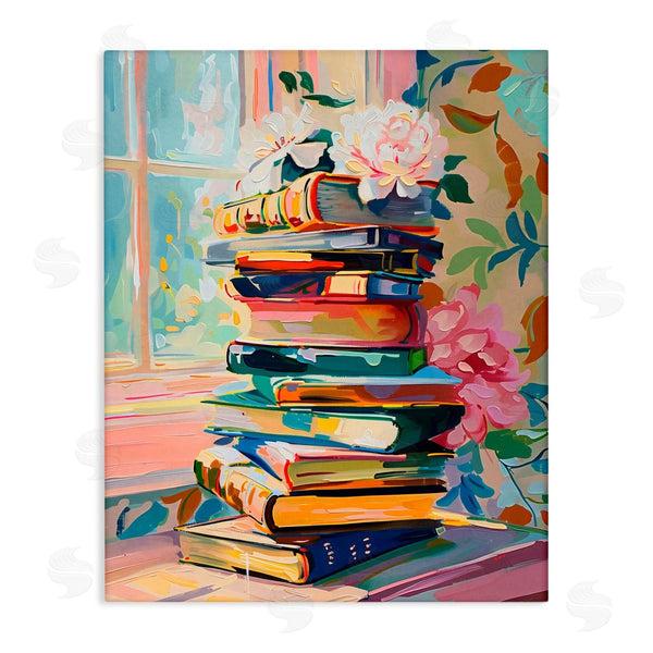 stupell industries Arlington Prints | Vivid Bookstack by Window