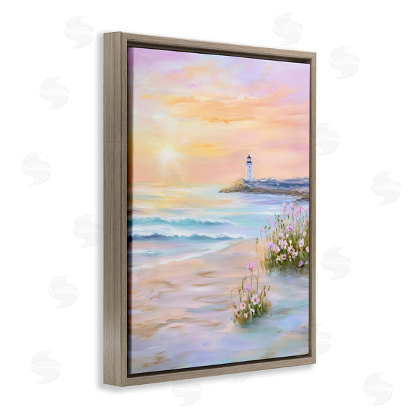Stupell Industries Arlington Prints | Warm Sunrise With Distant Lighthouse Wall Art