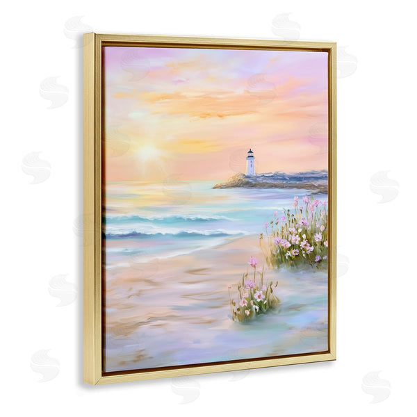 Stupell Industries Arlington Prints | Warm Sunrise With Distant Lighthouse Wall Art