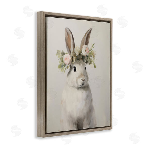 Stupell Industries Arlington Prints | White Bunny Floral Crown