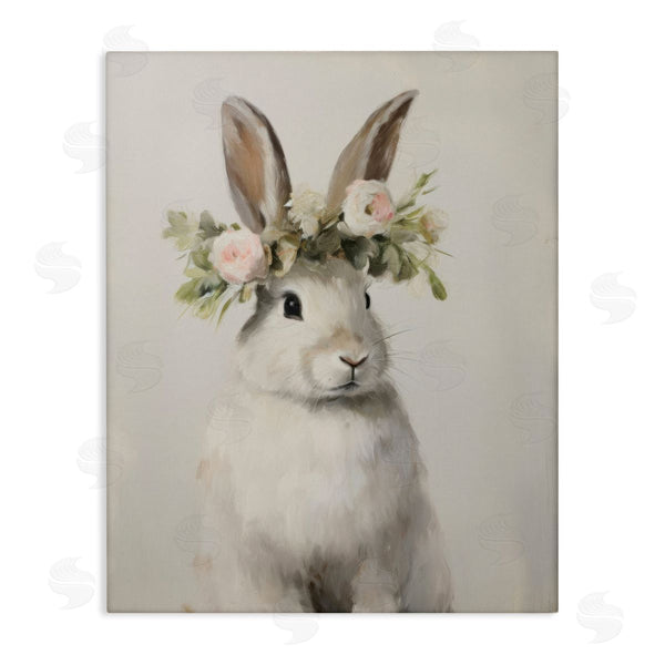 stupell industries Arlington Prints | White Bunny Floral Crown