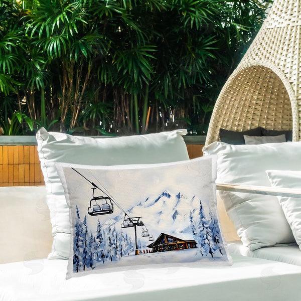 Stupell Industries Arlington Prints | Winter Adventure Ski Lift Printed Throw Pillow