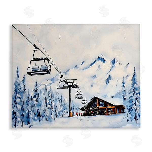stupell industries Arlington Prints | Winter Ski Lift Cabin Wall Art