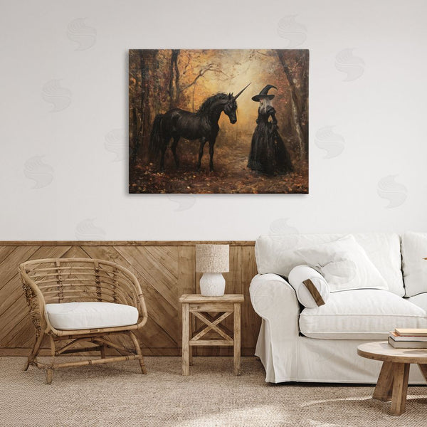 Stupell Industries Arlington Prints | Witch & Black Unicorn Wall Art