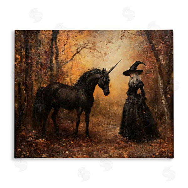 stupell industries Arlington Prints | Witch & Black Unicorn Wall Art